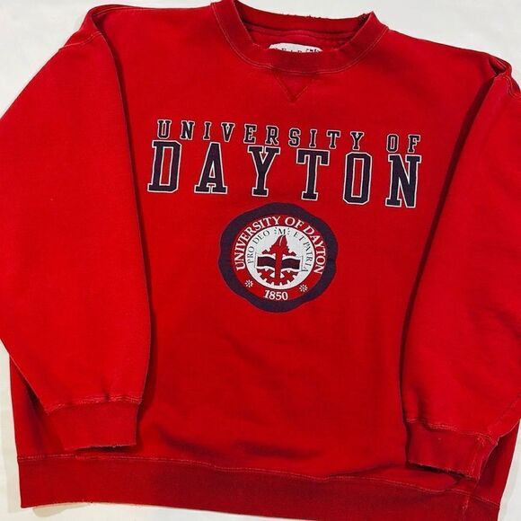 Vintage University of Dayton Collegiate Crewneck Sweater - Picture 1 of 9